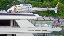 Boardwalk Superyacht Helicopter detail - Image courtesy of Westport Yachts